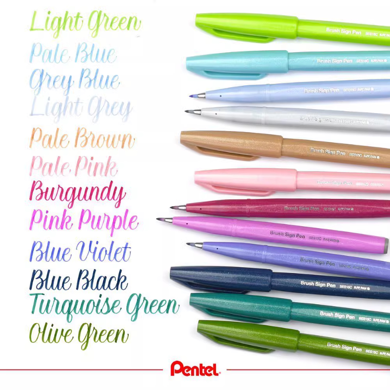Pentel Pen Sign Pen - 1PC Pentel Fude Brush Touch Sign
