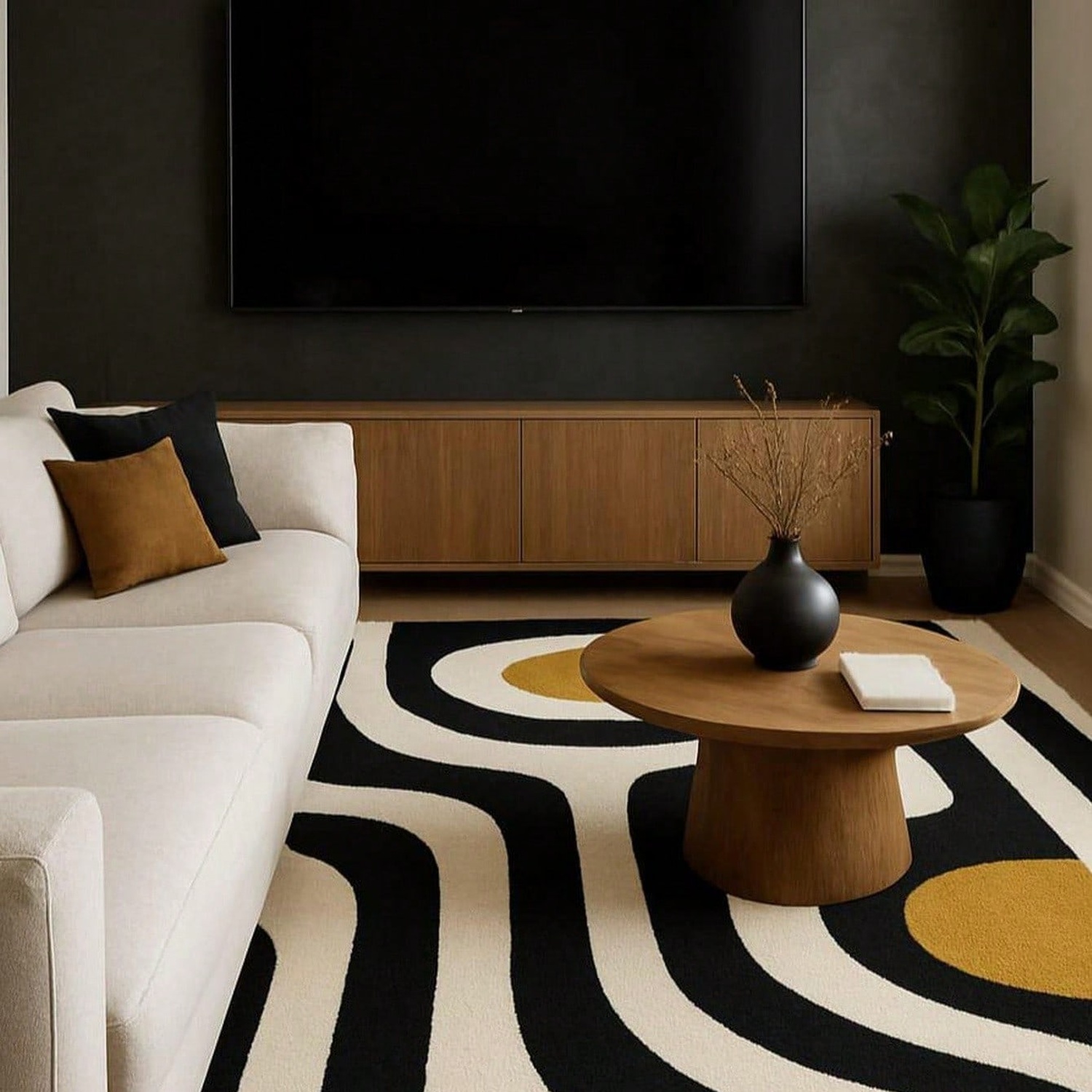 Century Textile & Sewing Supply Avenue C North Saskatoon Sk - Tufted Wool Rug, Geometric Pattern, Mid-Century