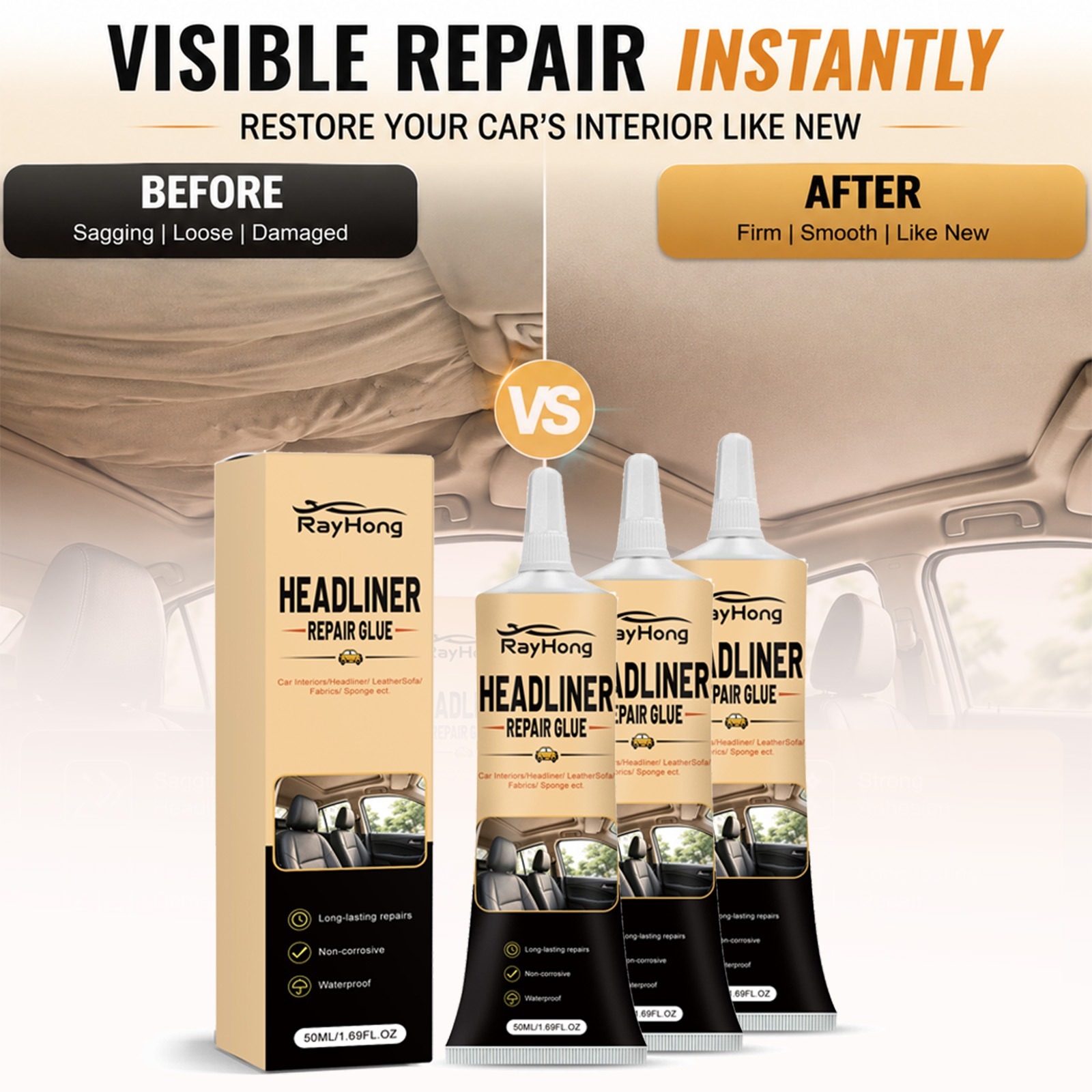 Headliner Repair Glue Car Roof - огляд і ціна Fabric Glue Bond