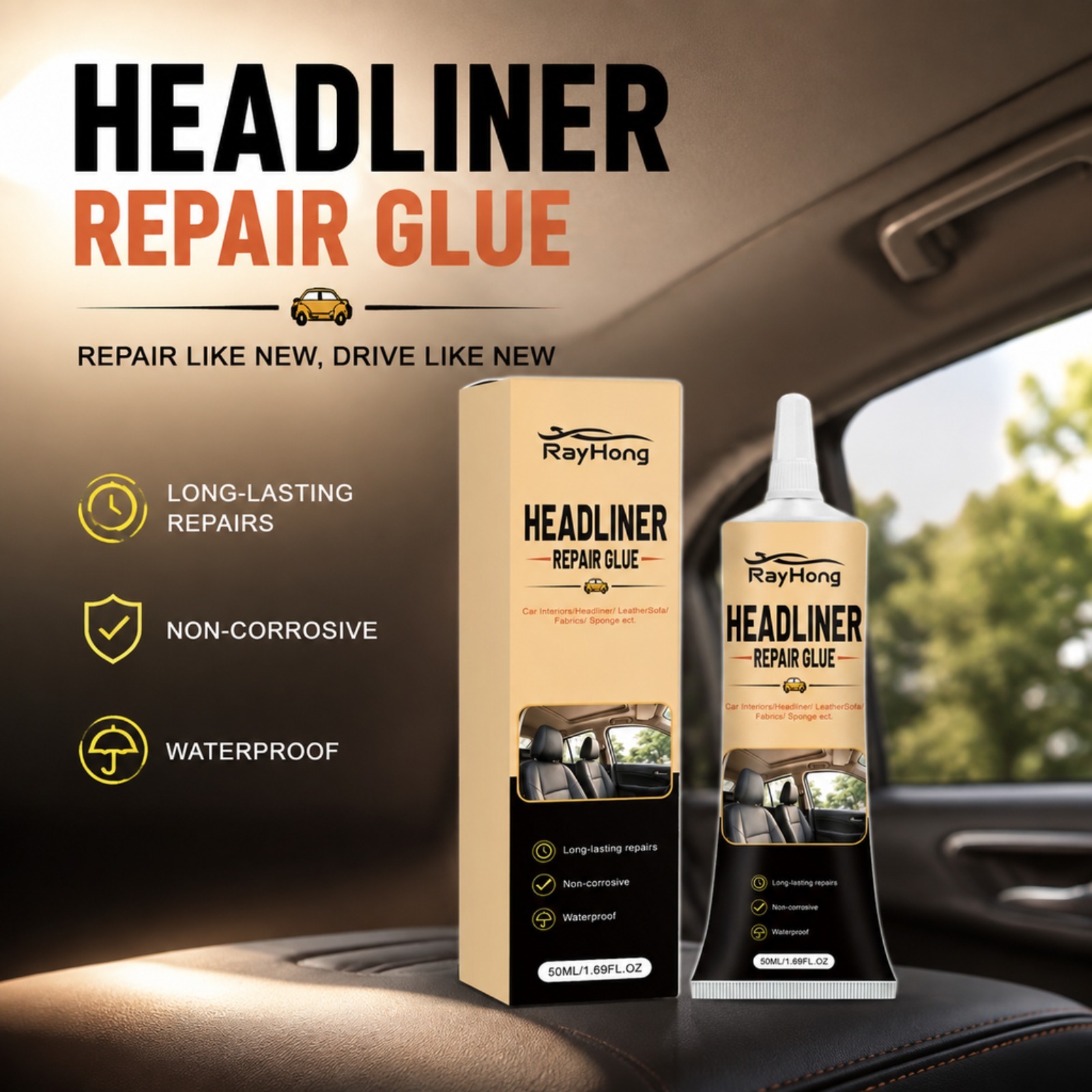 Headliner Repair Glue Car Roof - огляд і ціна Fabric Glue Bond