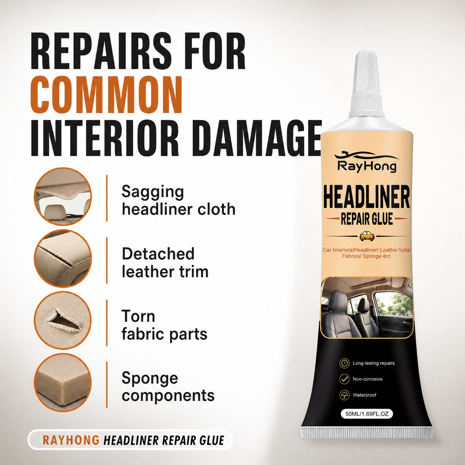 Headliner Repair Glue Car Roof - огляд і ціна Fabric Glue Bond
