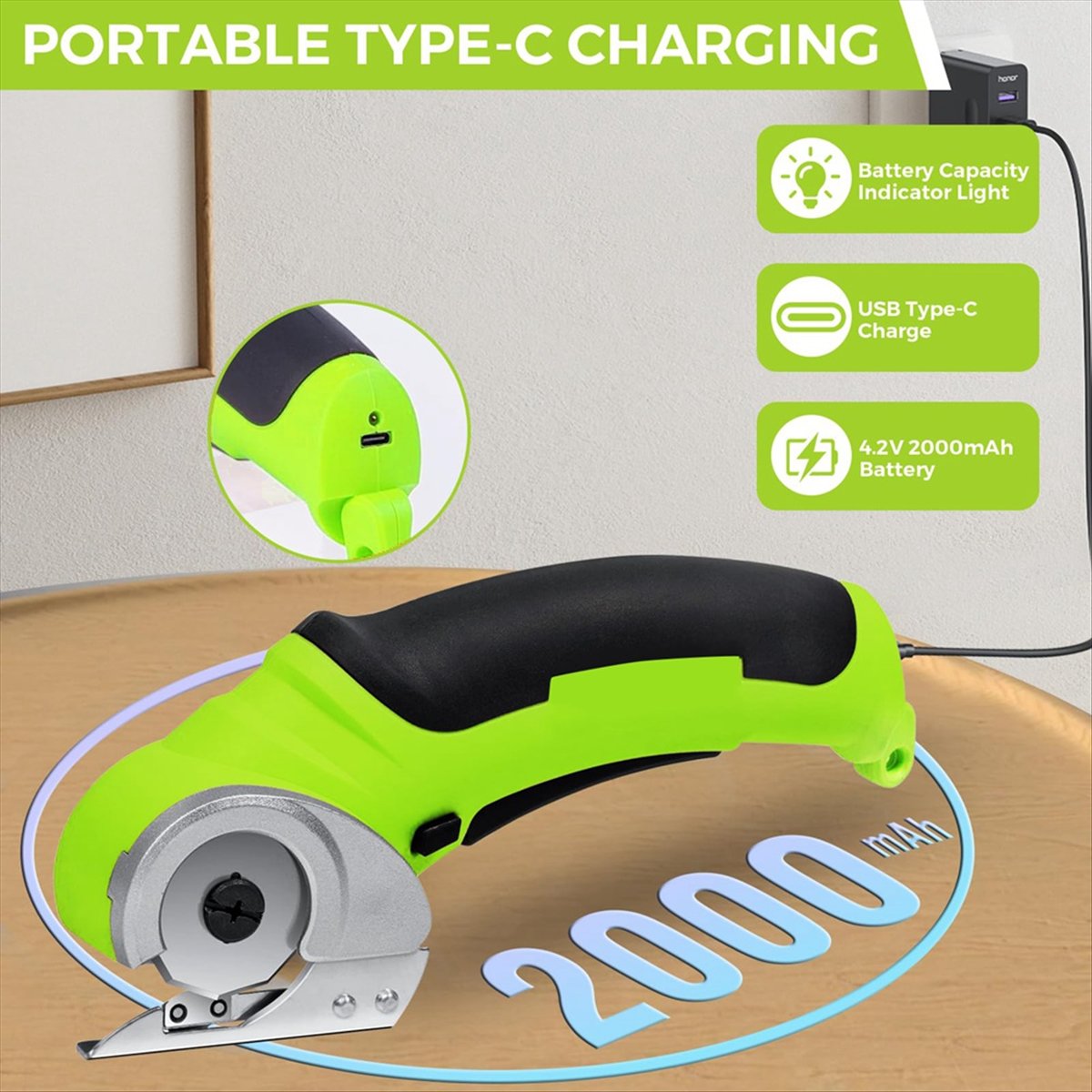 Cordless Electric Fabric Sciss - огляд і ціна Rotary Cutter Fabric