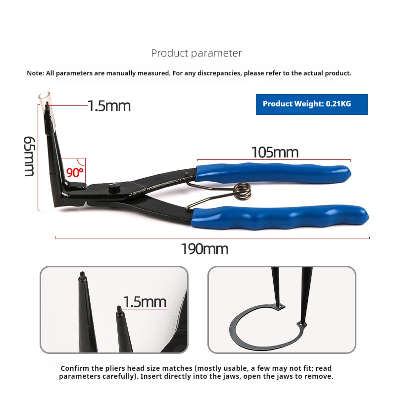 HOMEFISH 90 Degree Bent Long N - огляд і ціна Snap Button Plier