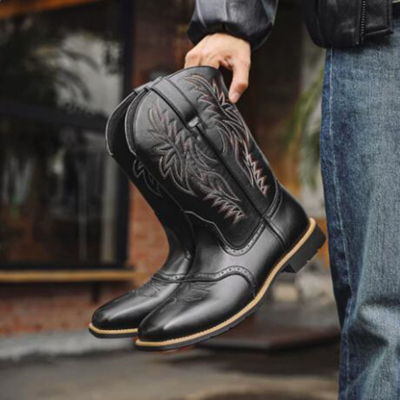 New Men High Boots Embroidery  - огляд і ціна Sewing Embroidery Fabric