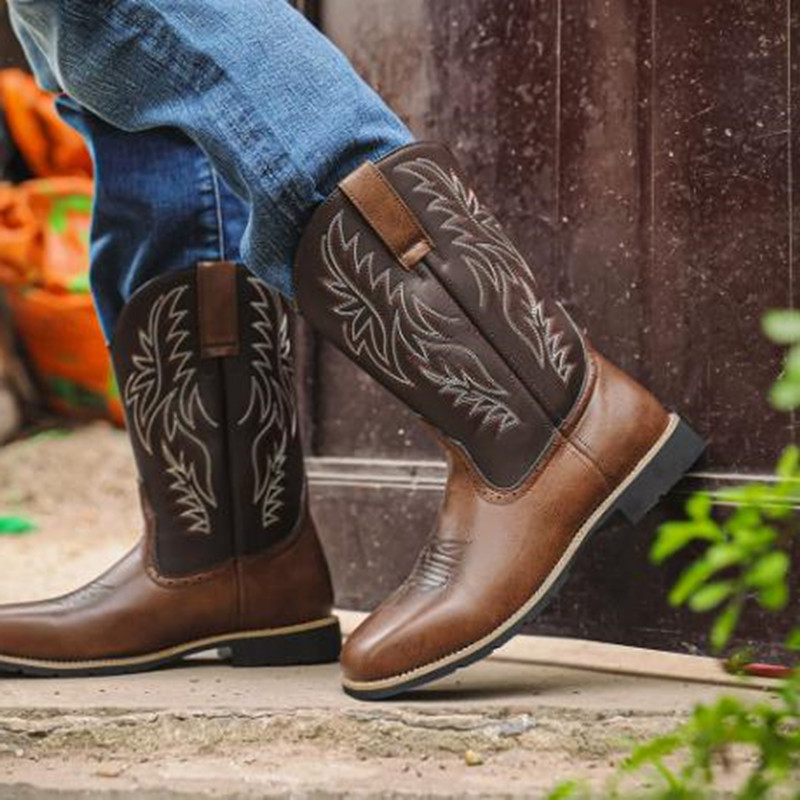 New Men High Boots Embroidery  - огляд і ціна Sewing Embroidery Fabric