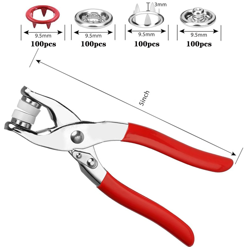 100 Sets Snap Pliers Automatic - огляд і ціна Snap Button Plier