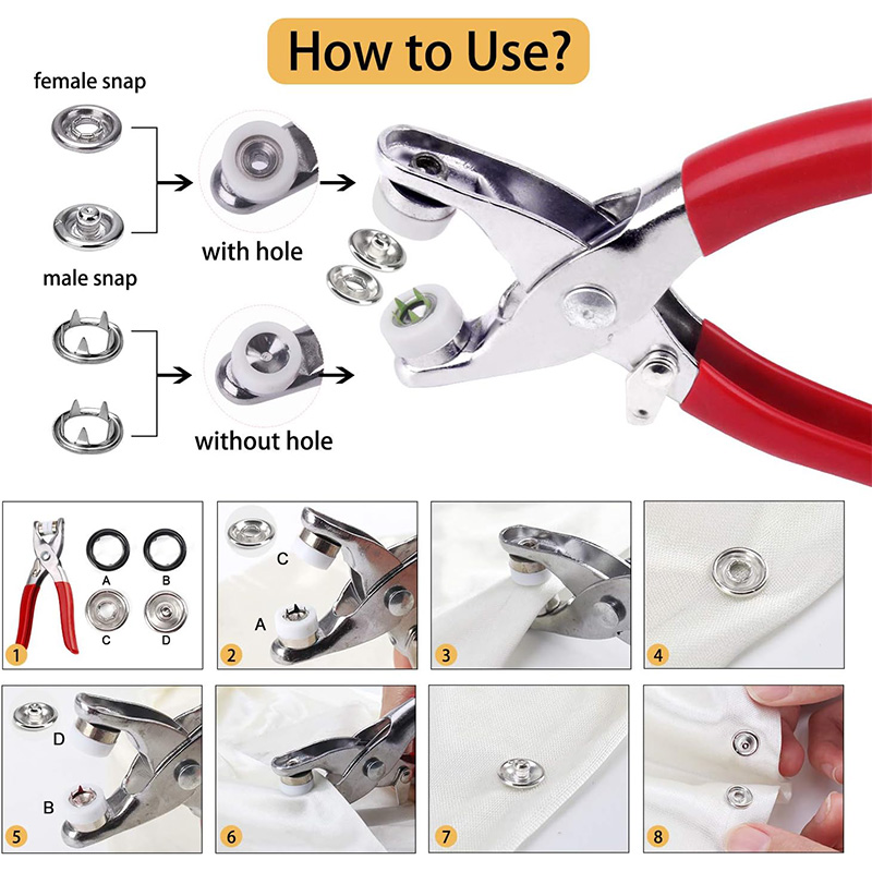 100 Sets Snap Pliers Automatic - огляд і ціна Snap Button Plier