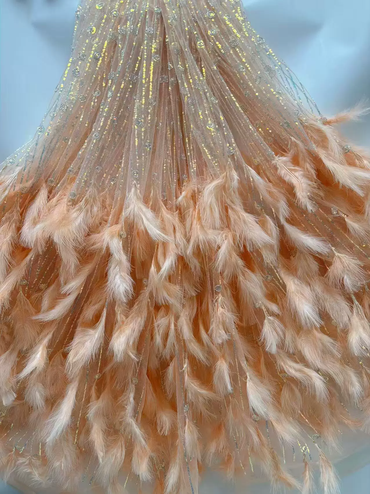 5yard Feather bead tube sequin - огляд і ціна Sewing Embroidery Fabric