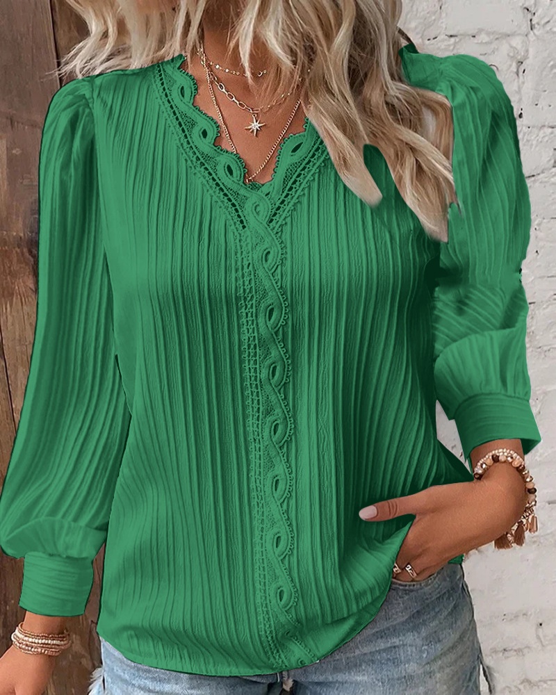 Women's White Blouses Lace Sti - огляд і ціна Sewing V