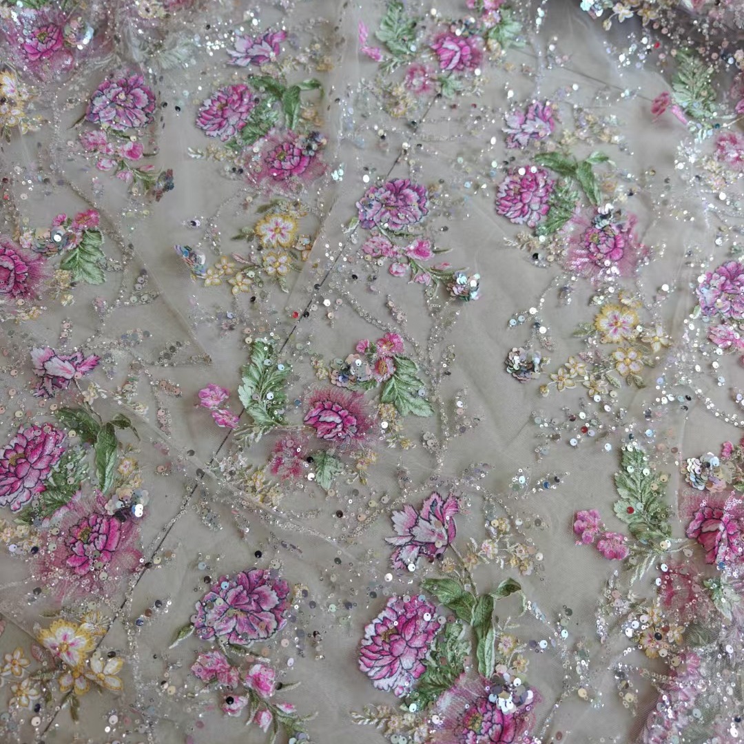 1M 120Cm Wide Luxury Beaded La - огляд і ціна Sewing Embroidery Fabric