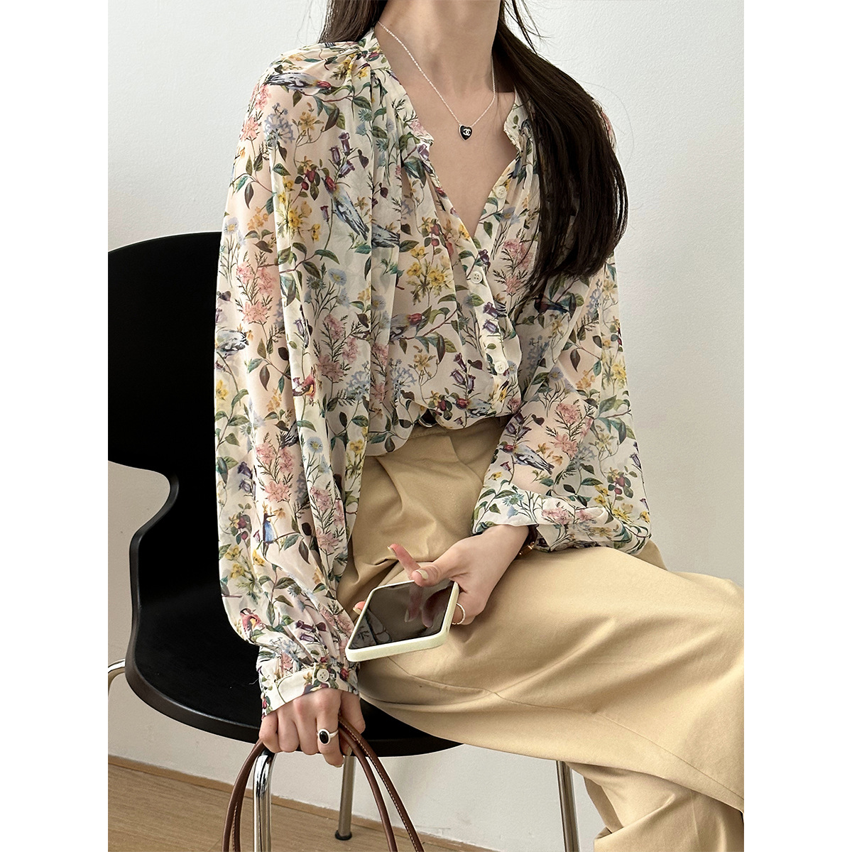 2025 Women Spring Flower Print - огляд і ціна Sewing V