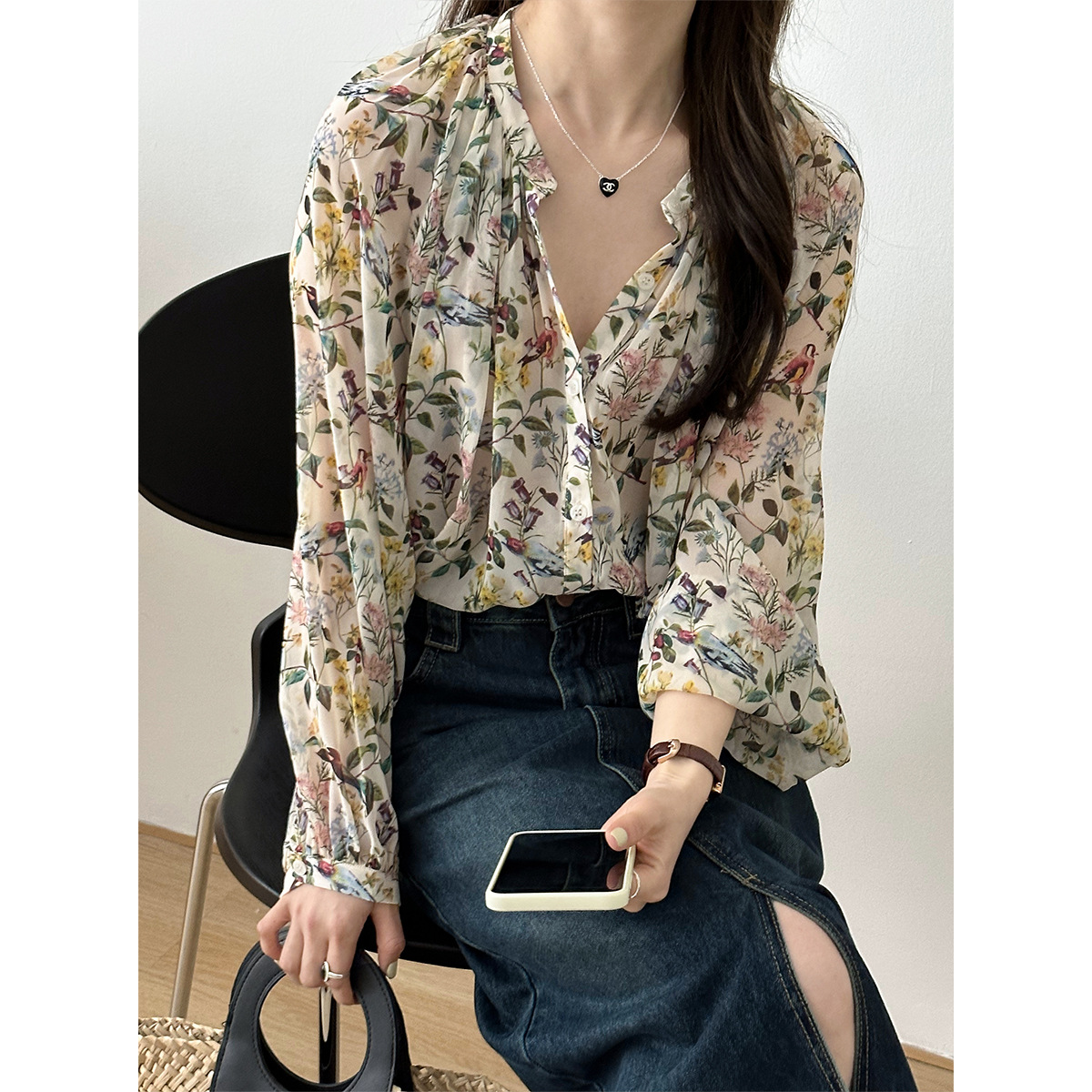 2025 Women Spring Flower Print - огляд і ціна Sewing V