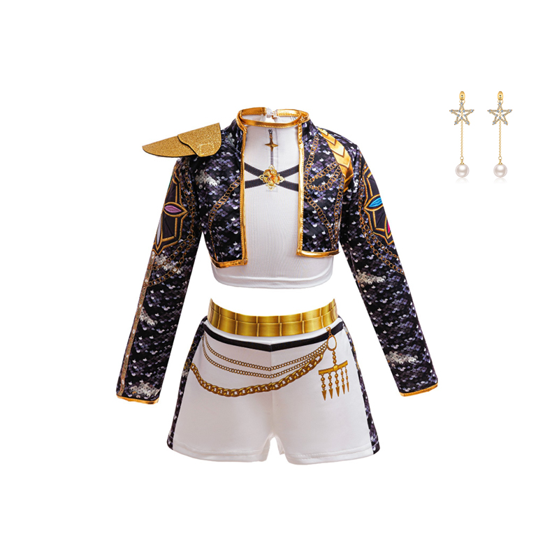 Girls Hip‑Hop 3D Print Gold Tr - огляд і ціна Sewing Jackets
