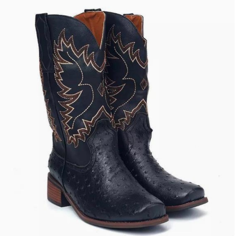Men High Boots Embroidery Retr - огляд і ціна Sewing Embroidery Fabric