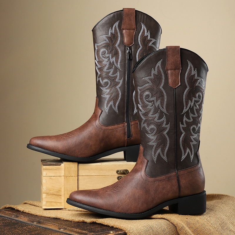 NEW Men High Boots Embroidery  - огляд і ціна Sewing Embroidery Fabric