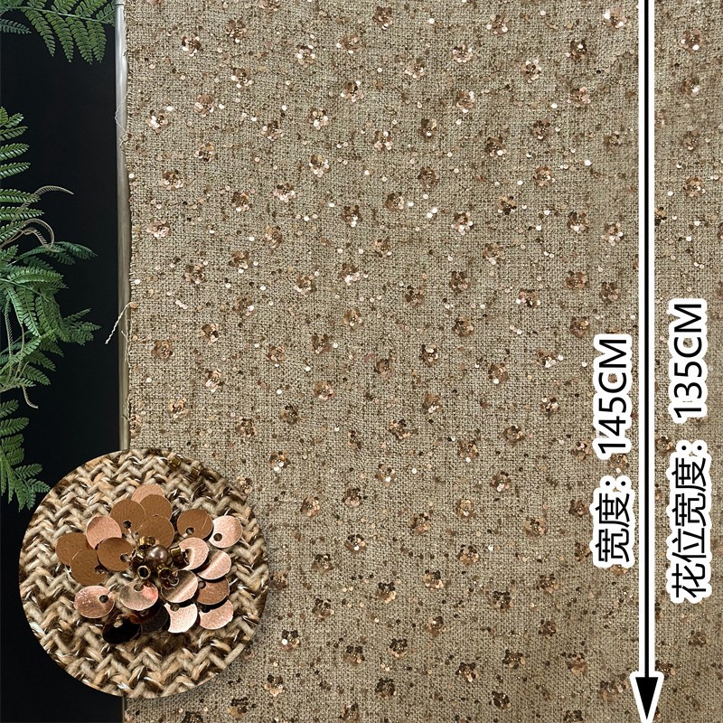 1 yard Heavy industry sequin e - огляд і ціна Sewing Embroidery Fabric